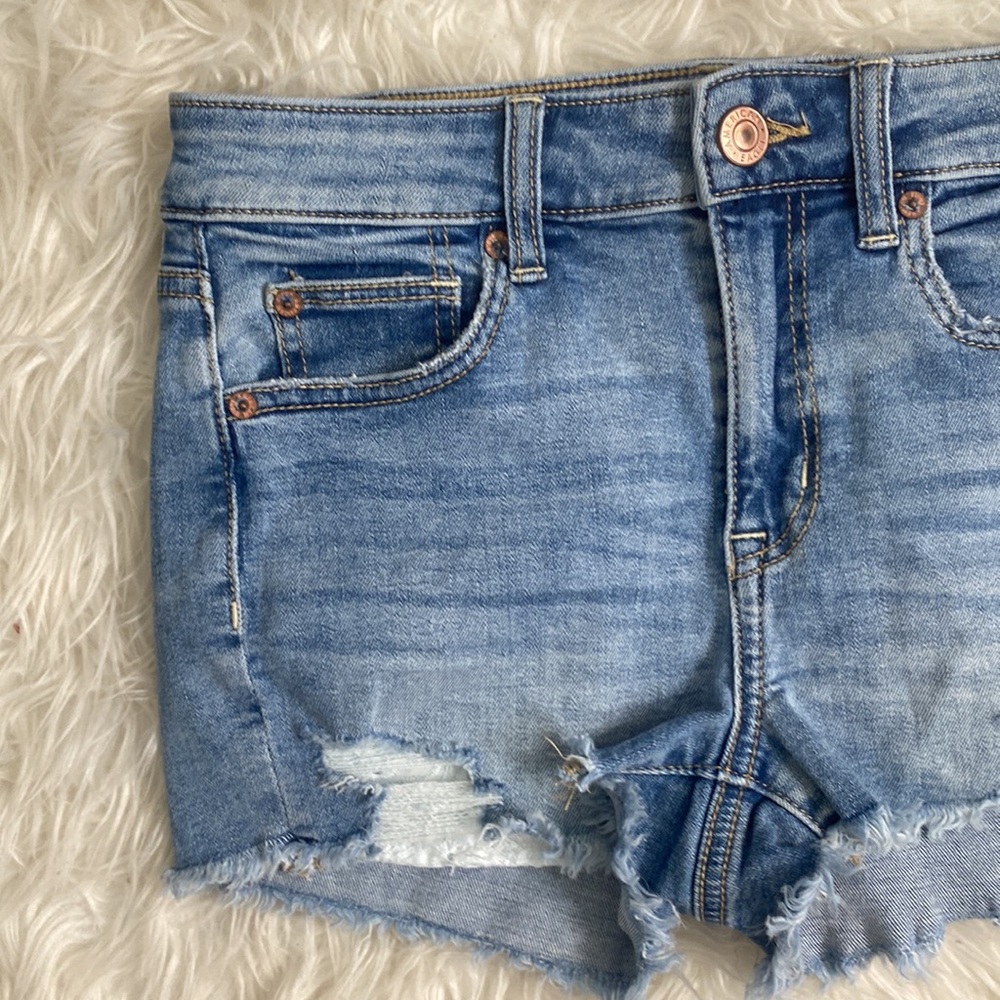 AMERICAN EAGLE SUPER STRETCH HI-RISE SHORTIE - Picture 3 of 9